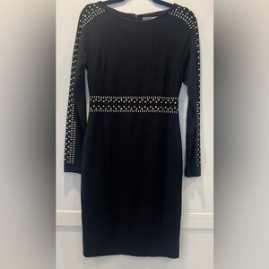 Elegant Black Studded Dress